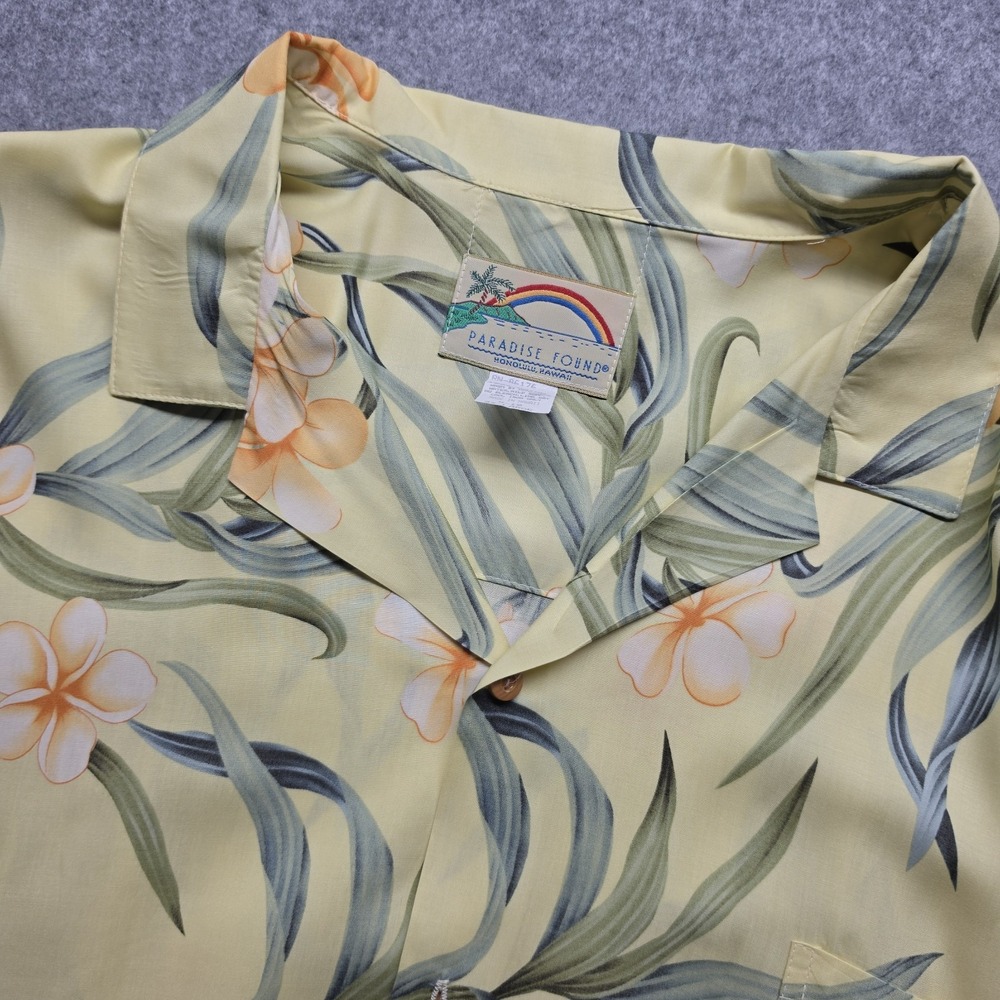 Vintage 90's NWT Paradise Found Mens 3XL 100% Rayon Hawaiian Shirt Made Hawaii - Picture 12 of 15